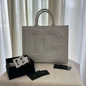 Dolce & Gabbana White Logo Tote